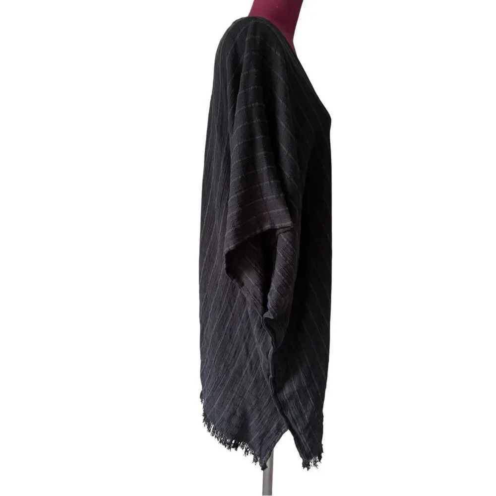 NEW Aerie Textured Cape Swim Cover Up‎ One Size Black Boho
